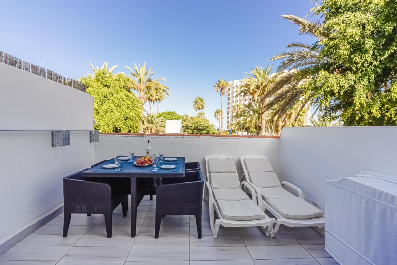 Fantastic Large Studio In Front Of Beach Heated Pool Wifi Arona  Bagian luar foto