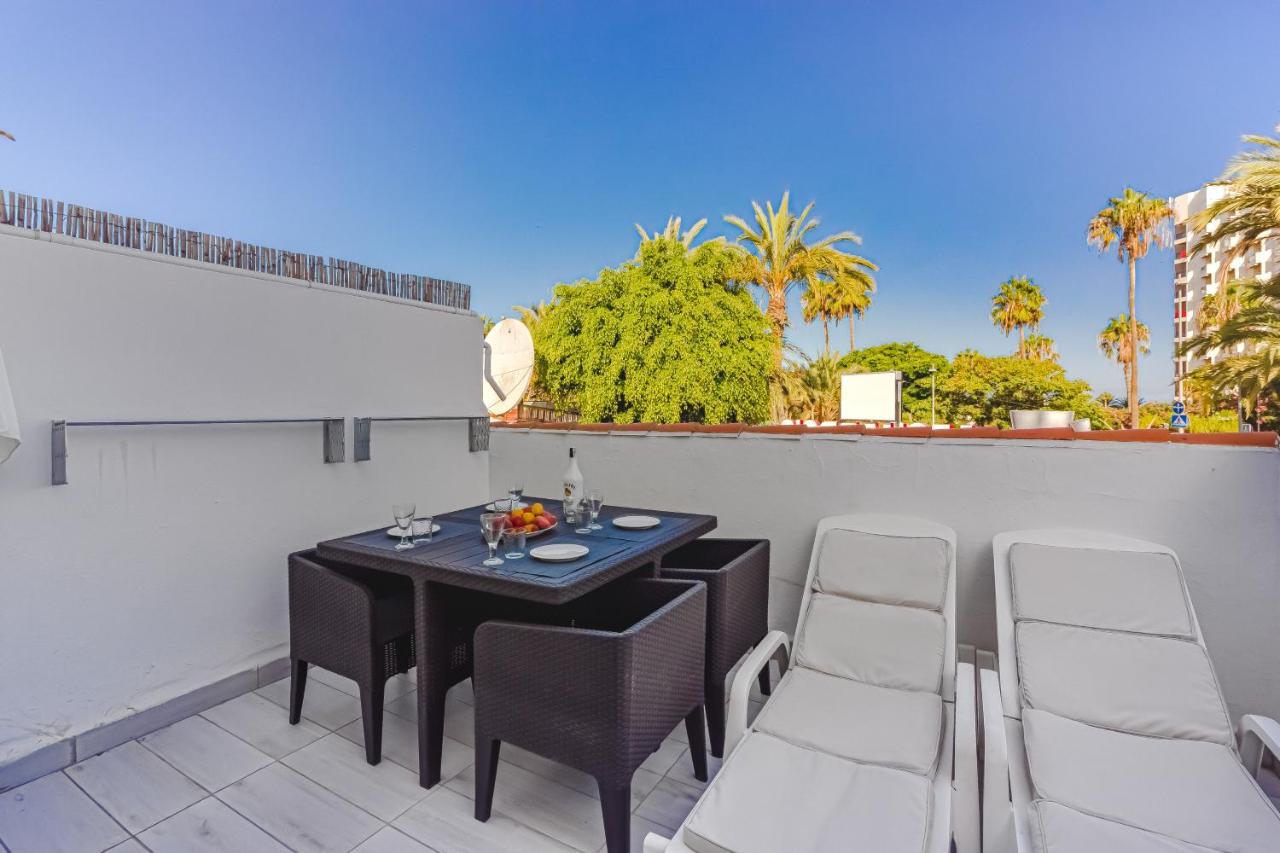 Fantastic Large Studio In Front Of Beach Heated Pool Wifi Arona  Bagian luar foto