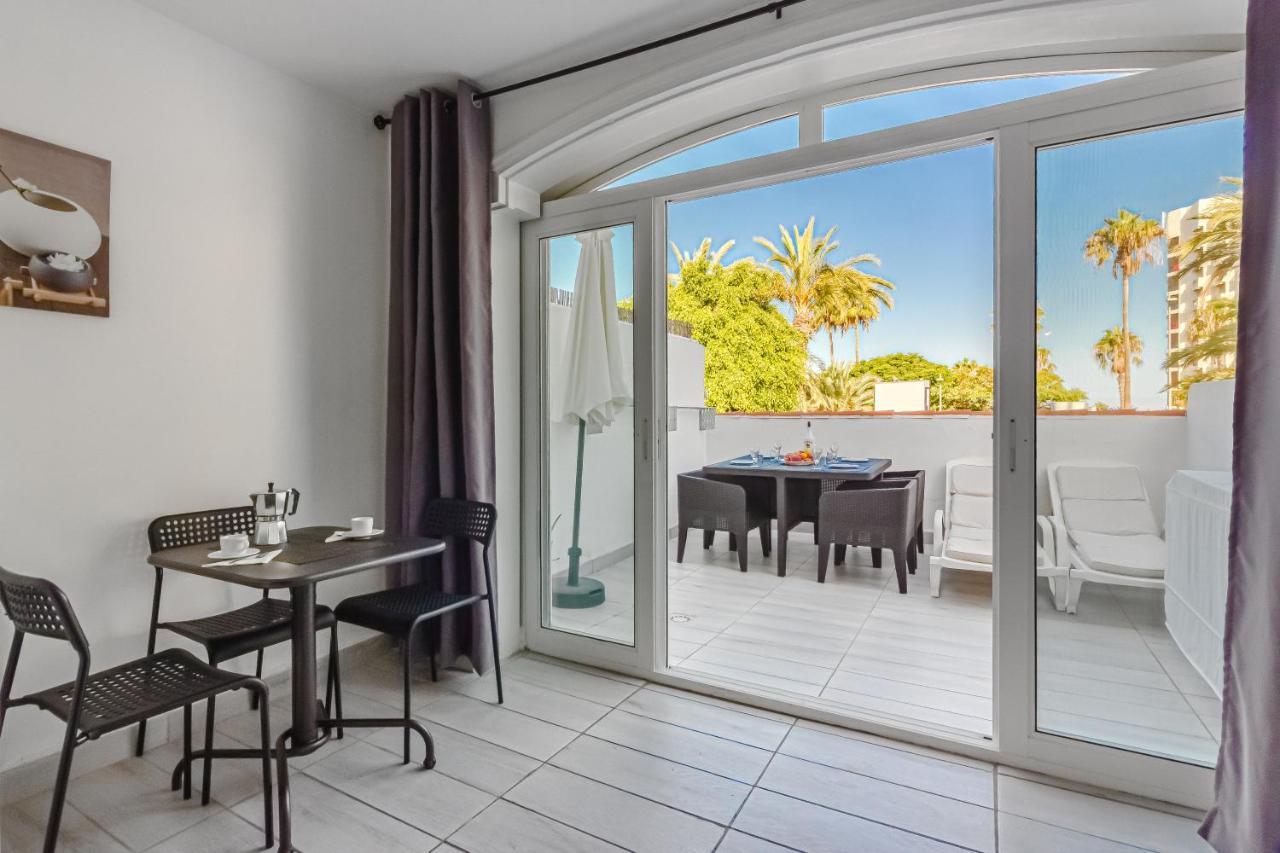 Fantastic Large Studio In Front Of Beach Heated Pool Wifi Arona  Bagian luar foto