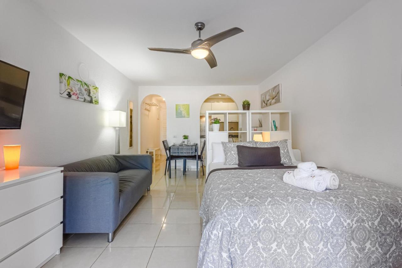 Fantastic Large Studio In Front Of Beach Heated Pool Wifi Arona  Bagian luar foto